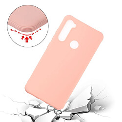 Coque en TPU couleur pure antichoc mat rose pour votre Xiaomi Redmi Note 8