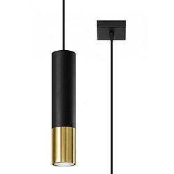 Luminaire Center Suspension design Loopez Acier Or,noir 1 ampoule 100cm