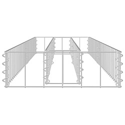 Avis vidaXL Lit surélevé à gabion Acier galvanisé 180x30x10 cm