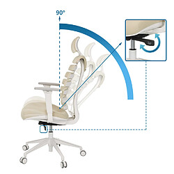 Chaise de bureau / chaise pivotante ERGO LINE W tissu salted caramel hjh OFFICE