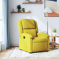 Maison Chic Fauteuil inclinable,Fauteuil luxe de relaxation jaune velours -MN15575