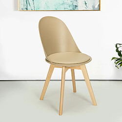 Ahd Amazing Home Design Chaise de cuisine et salle à manger avec coussin design scandinave en bois Bib Nordica