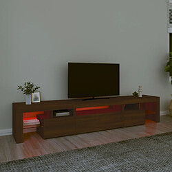 Acheter vidaXL Meuble TV avec lumières LED Chêne marron 215x36,5x40 cm