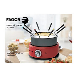 Appareil a fondue - FAGOR - FGF800 - 8 personnes - Capacité : 1.6L - Thermostat réglable pas cher