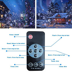 Acheter Lampe de Neige Projecteur de Noël LED Extérieur Flocon de Neige Télécommande, IP65 Waterproof ,Déco Fêtes,Mariage,Soirée,Jardin,Bar