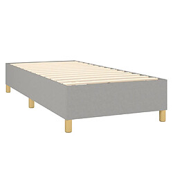 Acheter vidaXL Sommier à lattes de lit matelas LED Gris clair 90x200cm Tissu