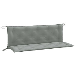 vidaXL Coussins de banc de jardin lot de 2 gris clair mélangé tissu