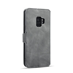 Avis Wewoo Coque Étui à rabat côté huile Retro avec support logements pour cartes et portefeuille Galaxy S9 Gris