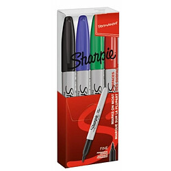 Marqueur permanent Sharpie pointe fine ogive coloris rouge pas cher