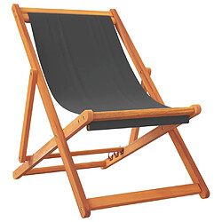 Avis Maison Chic Lot de 2 Chaises de plage pliables | Chaises Relax d'extérieur gris tissu -GKD14552