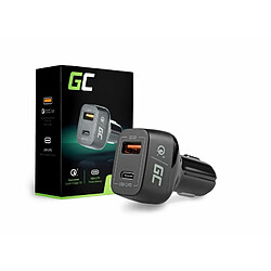 Car Charger Green Cell USB-C Power Delivery + USB Quick Charge 3.0