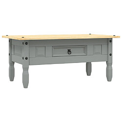 vidaXL Table basse Pin mexicain Gamme Corona Gris 100x55x44 cm