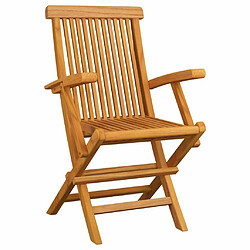 Maison Chic Lot de 4 Chaises pliables de jardin - Fauteuil d'extérieur Bois de teck solide -MN54810