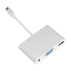 GUPBOO Adaptateur USB-C USB3.1 - VGA HDMI 4K Mini Jack 3.5mm,JL2455