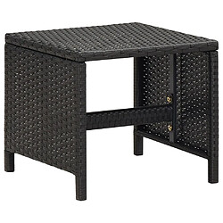 Acheter vidaXL Tabourets de jardin avec coussins - Résine tressée - Noir - Lot de 4