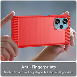 Acheter Htdmobiles Coque pour Xiaomi Poco F5 5G / Redmi Note 12 Turbo - housse etui silicone gel carbone + verre trempe - ROUGE