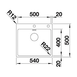 Blanco Evier à encastrer Andano 500-IF/A inox 525245