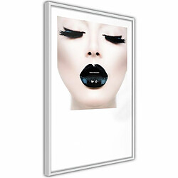 Paris Prix Affiche Murale Encadrée Black Lipstick 20 x 30 cm Blanc