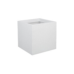 Jardinière carrée Graphit Up 29,5 x 29,5 x 29,5 cm - 21 L - Blanc cérusé - Eda