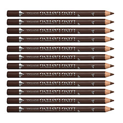 12pcs imperméable longue durée crayon à sourcils crayon à sourcils stylo set brun foncé