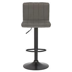 Avis Decoshop26 Lot de 2 tabourets de bar pivotant hauteur réglable assise surpiqué en velours gris et métal noir 10_0004227