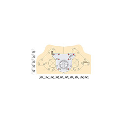 Fp Set Pied de table Ø60x710mm inox