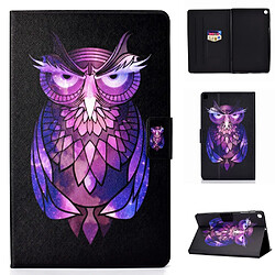 Etui en PU impression de modèle hibou avec support et porte-cartes pour votre Samsung Galaxy Tab A 10.1 (2019) SM-T510/SM-T515