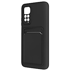 Avizar Coque Xiaomi Redmi Note 11 et 11s Silicone Souple Porte-carte Noir