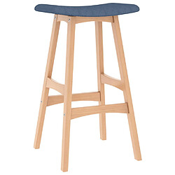 vidaXL Tabourets de bar lot de 2 bleu tissu