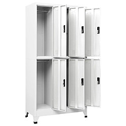 Acheter vidaXL Armoire à casiers Blanc 90x45x180 cm Acier