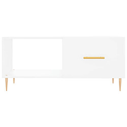 Maison Chic Table basse,Table Console Table d'appoint, Table pour salon blanc 90x50x40 cm bois d'ingénierie -MN82908 pas cher