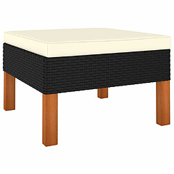 Maison Chic Salon de jardin 5 pcs + coussins - Mobilier/Meubles de jardin - Table et chaises d'extérieur Résine tressée Noir -MN83494 pas cher