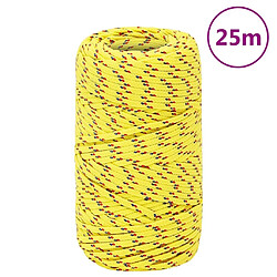 vidaXL Corde de bateau Jaune 2 mm 25 m Polypropylène