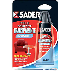 SADER - Colle gel contact transparente 55 ml 