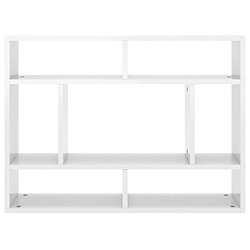 Avis vidaXL Étagère murale Blanc brillant 75x16x55 cm Bois d'ingénierie