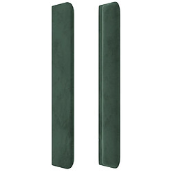 Acheter Maison Chic Tête de lit moderne avec oreilles pour chambre - Décoration de lit Vert foncé 103x16x118/128 cm Velours -MN23482