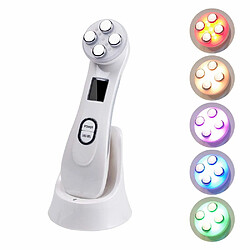 Justgreenbox Mesotherapy Electroporation Radio Frequency Facial Care Device Lift Tighten Beauty Machine, Blanc