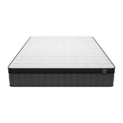 Avis Vente-Unique Ensemble 140 x 190 cm sommier coffre naturel clair + matelas ressorts ensachés 7 zones et mémoire de forme rafraichissante ép.25cm - TOLCA de YSMÉE