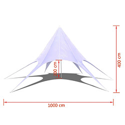 vidaXL Tente de jardin en forme d'étoile 10 m pas cher