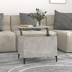 vidaXL Table basse Gris béton 60x44,5x45 cm Bois d'ingénierie