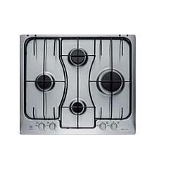 Electrolux RGG 6242 LOX plaque Noir, Acier inoxydable Intégré (placement) Gaz 4 zone(s)