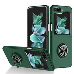 Htdmobiles Coque pour Samsung Galaxy Z Flip 5 5G - housse etui rigide bague anti choc magnetique - VERT