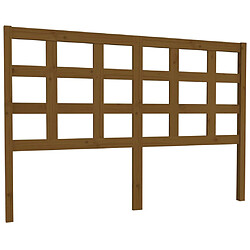 vidaXL Tête de lit Marron miel 145,5x4x100 cm Bois massif de pin