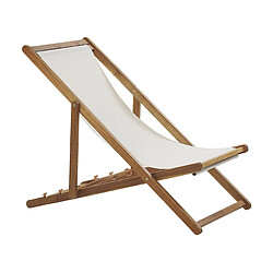 Beliani Chaise longue Bois Bois clair ANZIO