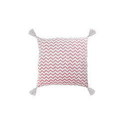 Ac-Deco Coussin Zig Zag - 40 x 40 cm - Rose