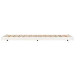 Acheter vidaXL Cadre de lit sans matelas blanc 75x190 cm bois de pin massif