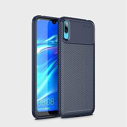 Wewoo Coque en TPU antichoc fibre de carbone pour HuEnjoy 9 (bleue)