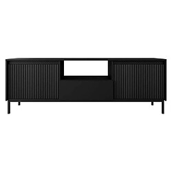 Bestmobilier Girona - meuble tv ouvert - noir - 174 cm