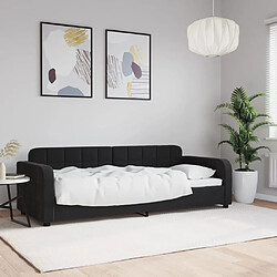 vidaXL Lit de repos sans matelas noir 80x200 cm velours