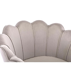 Acheter Fauteuil coquillage en velours taupe DANDELION de Pascal Morabito